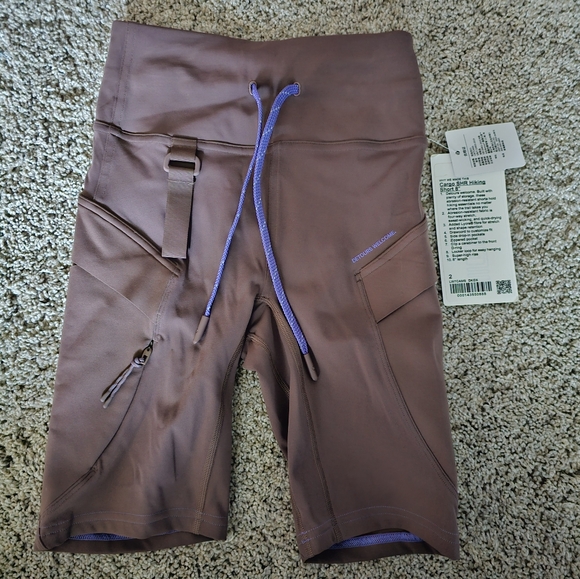 lululemon athletica Pants - Lululemon Outdoor Research Brown Shorts with Purple Accents